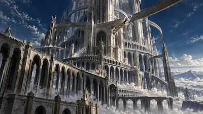 完璧に積み上げた塔が崩れ始めるBabel’s Algorithmのイメージ